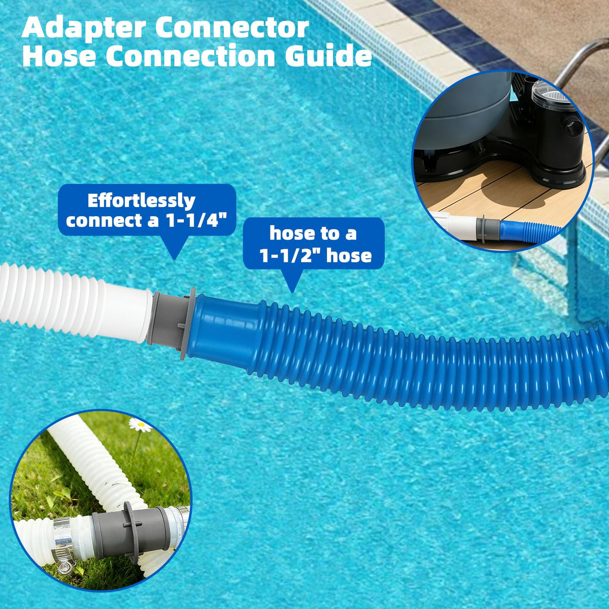 LRWZOV pool hose adapter features durable construction to support ongoing pool maintenance.