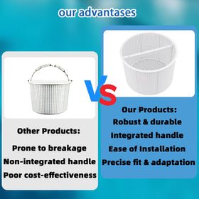 LRWZOV pool skimmer basket easy installation requires no tools for replacement.