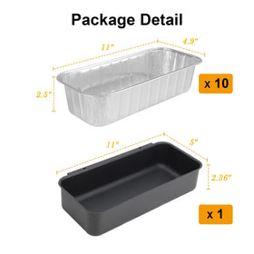 LS'BABQ 70379 grease tray showing Summit series compatibility for Weber grills