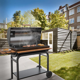 LS'BABQ ash pan keeps ash contained for a cleaner grill