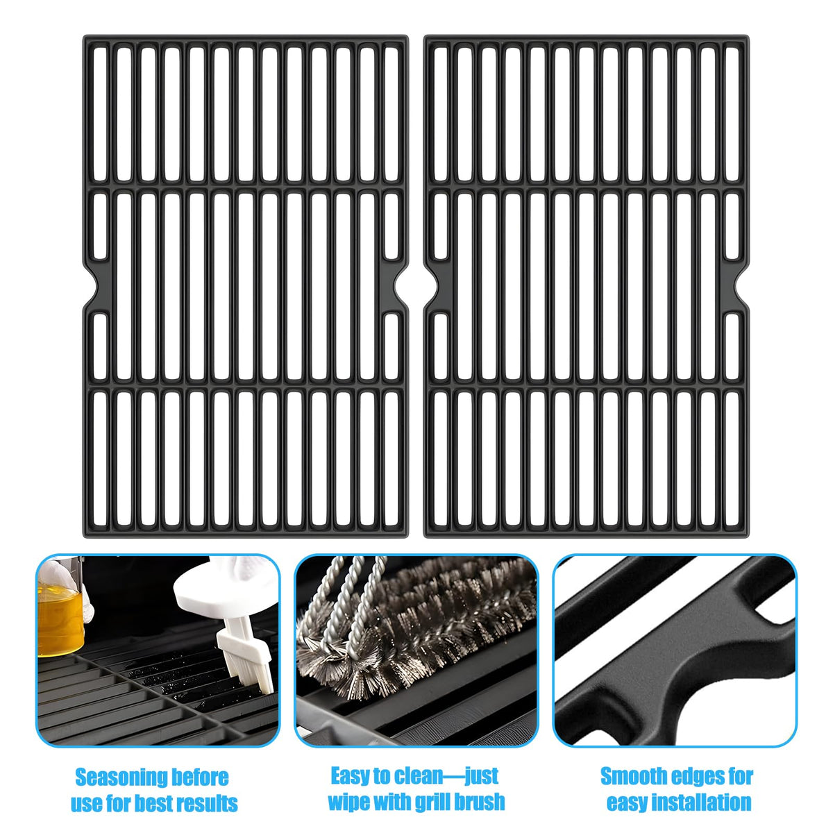 LS'BABQ enamelled heat plates for Kenmore; easy maintenance and rust resistance