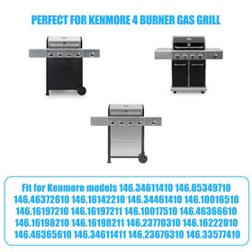 LS'BABQ enamelled porcelain heat plates for Kenmore; rust-resistant and easy to clean