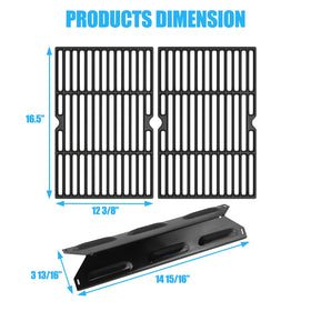 LS'BABQ replacement kit contents for Kenmore includes two grates and two heat plates