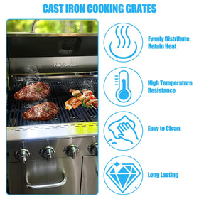 LS'BABQ Nexgrill 3-pack cooking grates showing compatibility and fit
