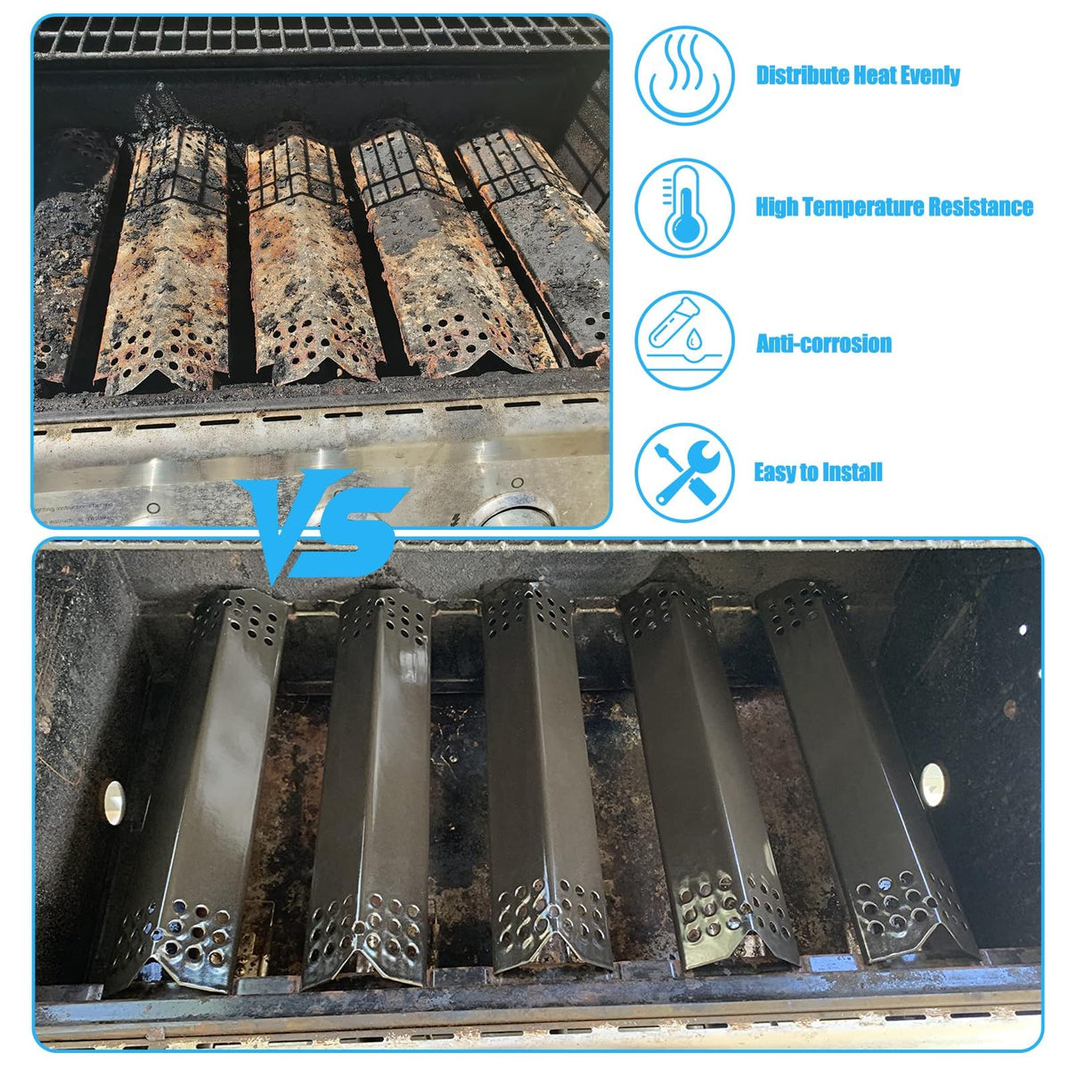 LS'BABQ Nexgrill enamelled heat shield protecting burners