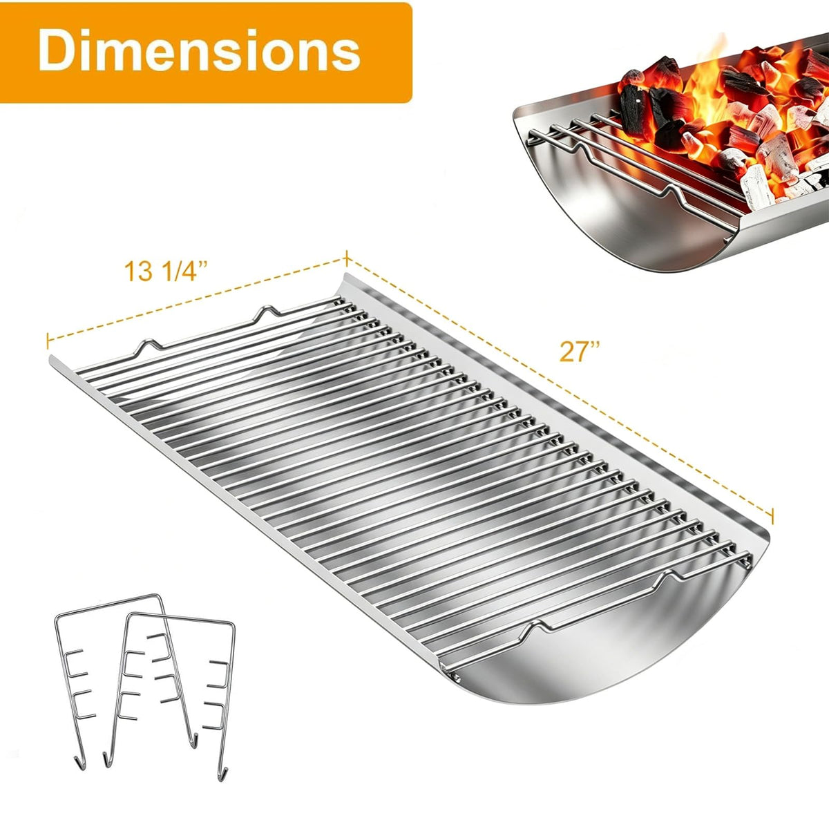 LS'BABQ ash pan ensures durable, rust-resistant performance for repeated grilling.