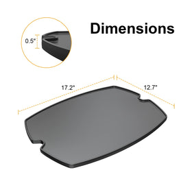 LS'BABQ Weber Q100-series griddle reversible side shown for breakfast and grilling.