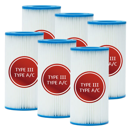 LSESEN pool filter Type A or C cartridge pack for cleaner water and easy replacement