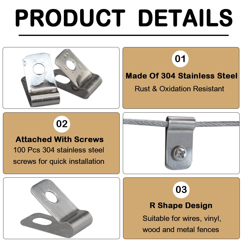 LSGCQ wire fence clips securing 12-16 gauge welded wire to posts
