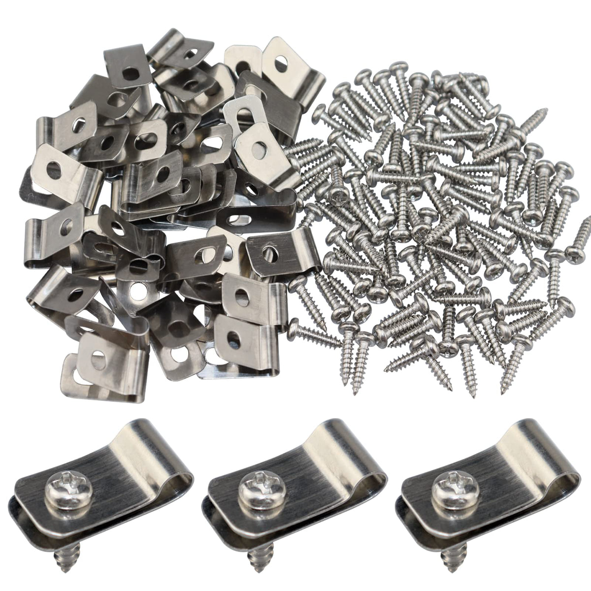 LSGCQ wire fence clips on a wood post for secure garden fencing