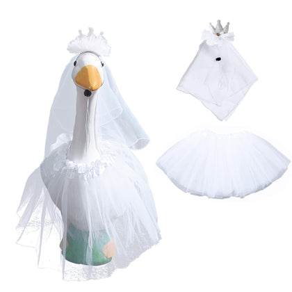 LSMVPP princess tutu adds elegant whimsy to your lawn goose statue