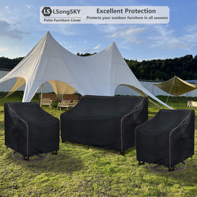 LSongSKY air vents reduce wind lofting and condensation on exposed furniture.