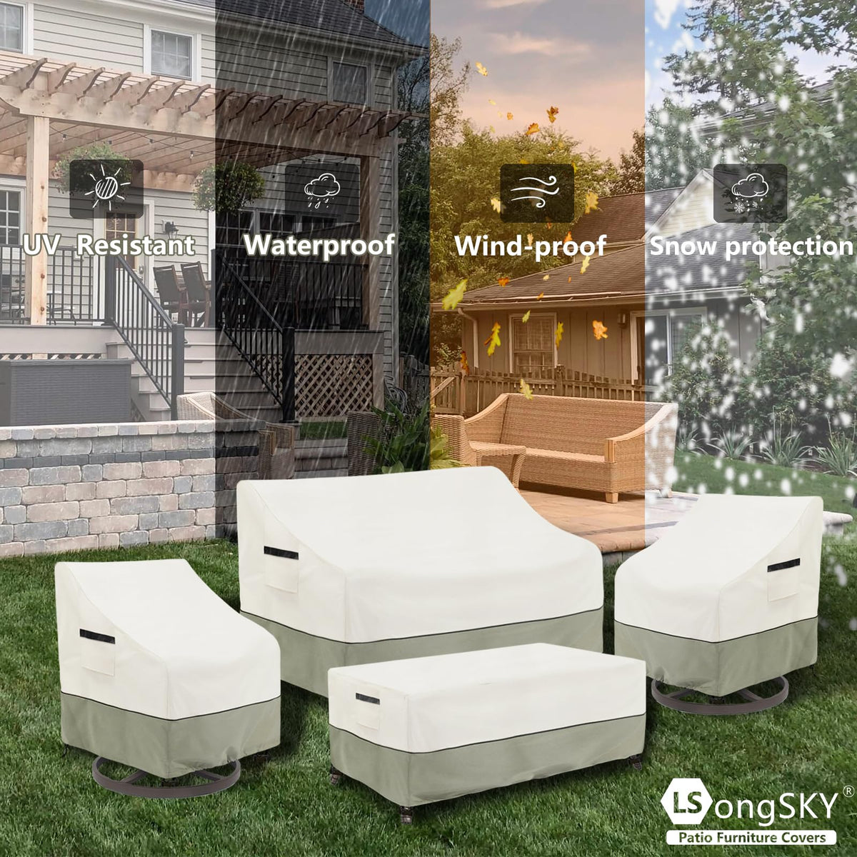 LSongSKY all-season protection for outdoor furniture.