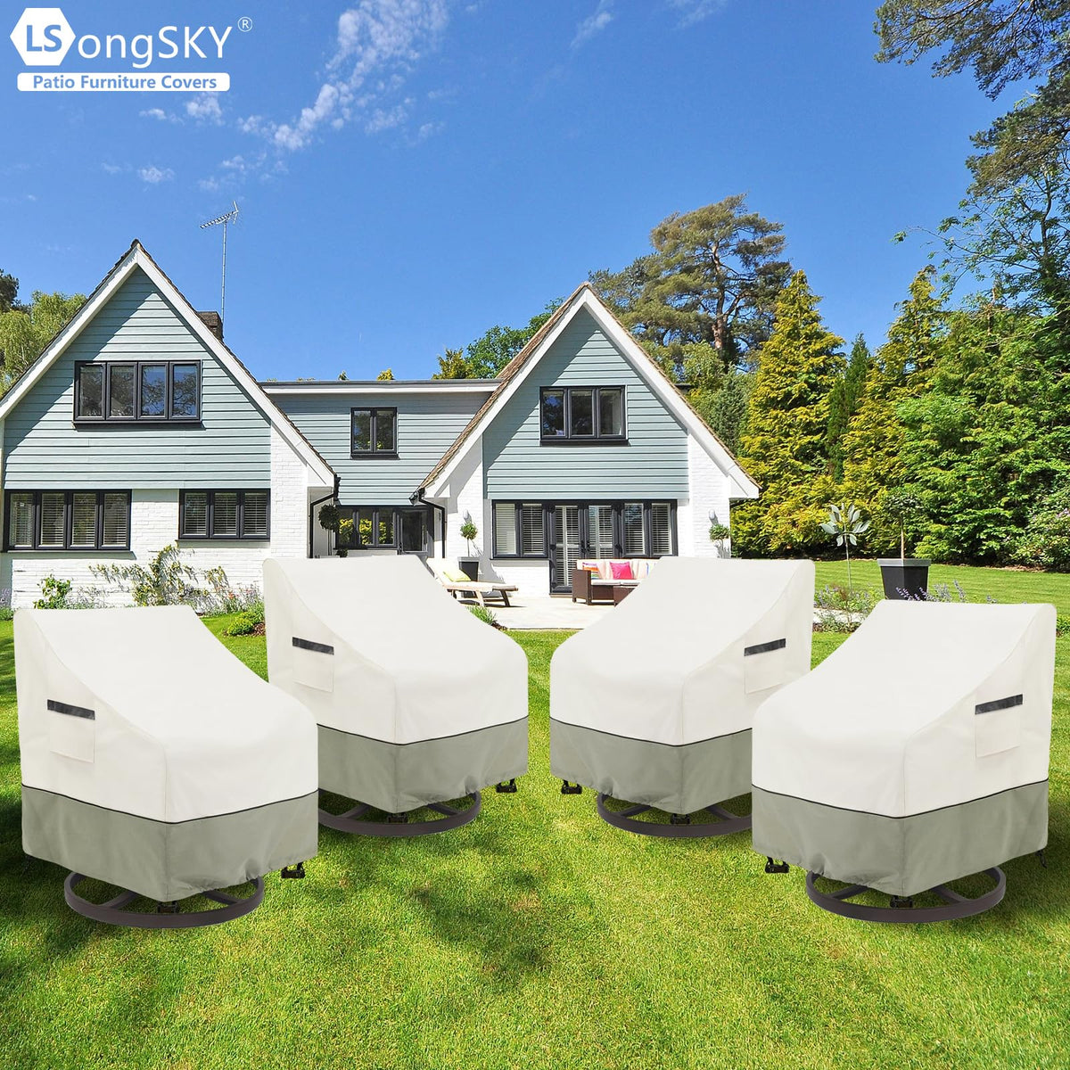 LSongSKY all-season protection shields furniture from sun, rain, and debris.
