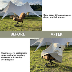LSongSKY bottom cords seal the cover tightly around chairs.
