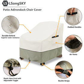 LSongSKY attachment straps secure the cover over chair legs