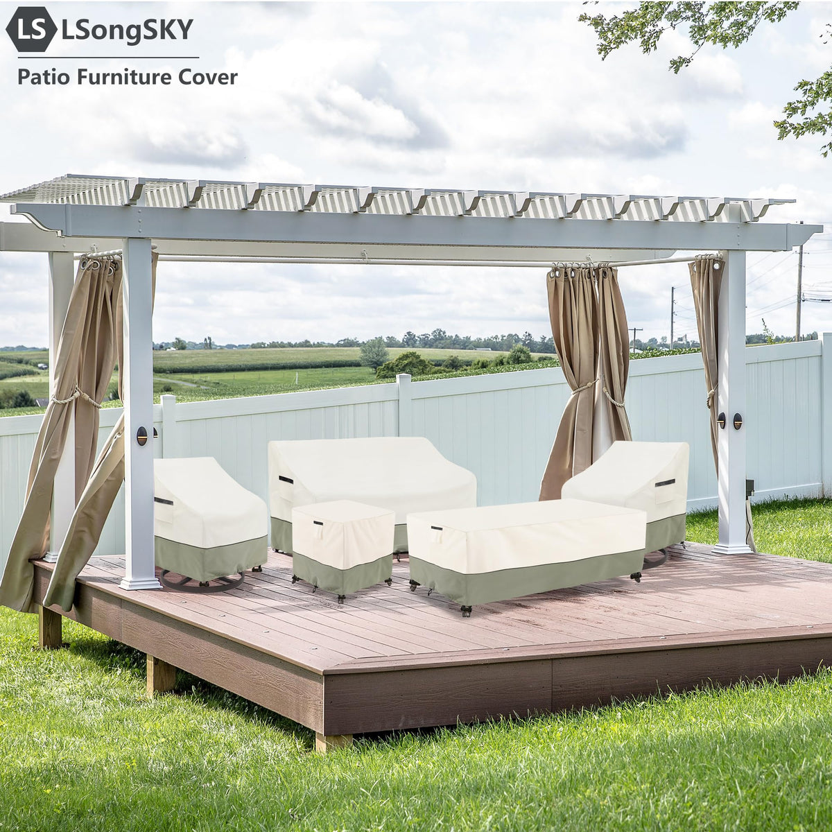 LSongSKY attachment straps secure over legs for a snug, windproof fit