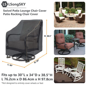 LSongSKY drawstring hem close-up demonstrates snug, wind-resistant fit for outdoor chairs.
