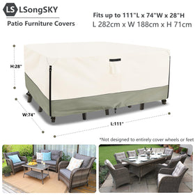 LSongSKY drawstring-hem keeps the cover tight on windy days
