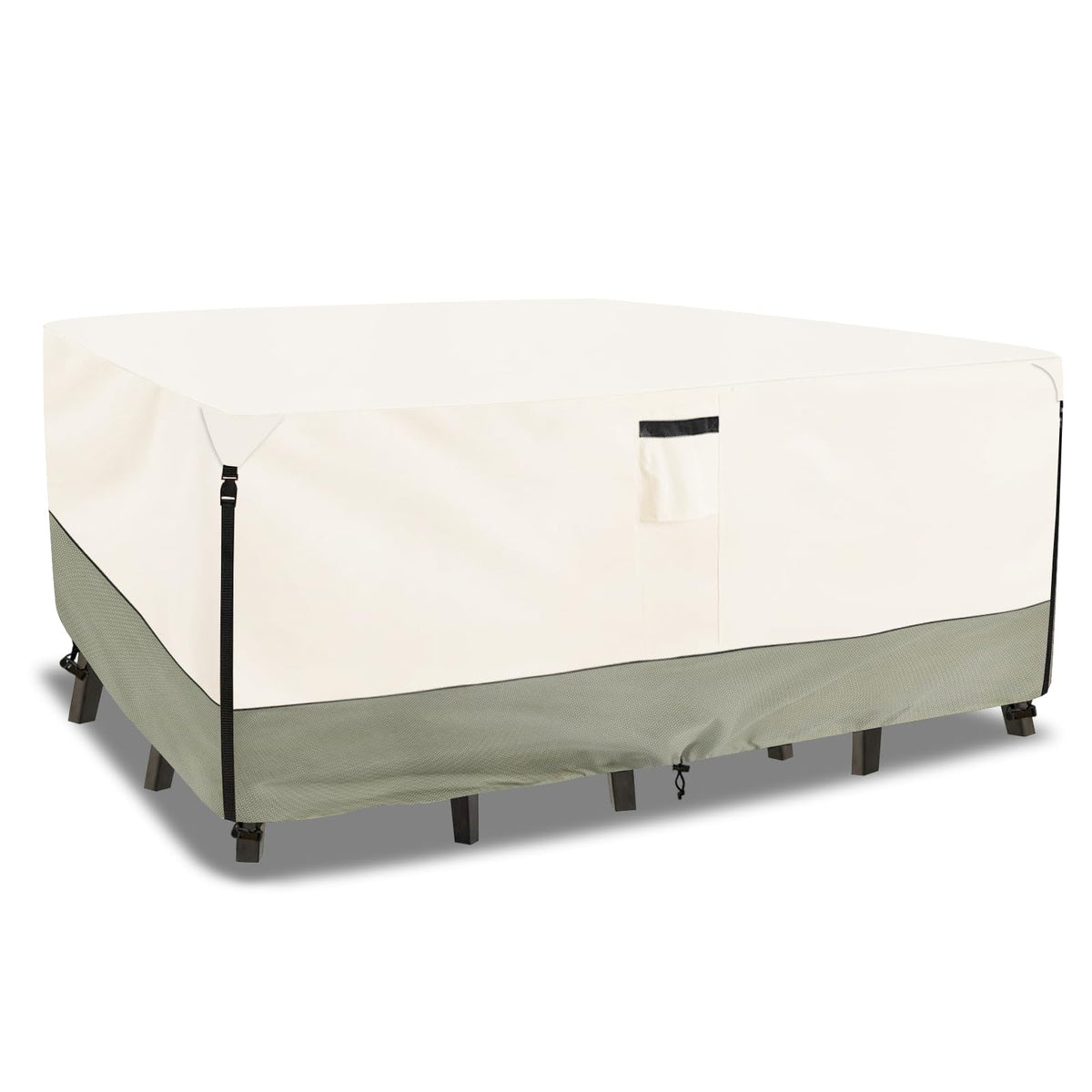 LSongSKY outdoor cover on rectangular table protecting from rain and debris
