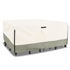 LSongSKY outdoor cover on rectangular table protecting from rain and debris