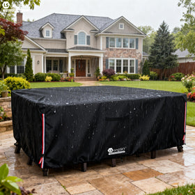 LSongSKY waterproof back blocks rain and snow for patio seating