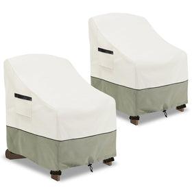 LSongSKY beige waterproof Adirondack cover shields chairs from rain.