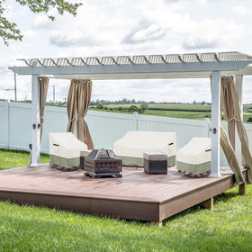 LSongSKY beige gray-green color blends with outdoor decor