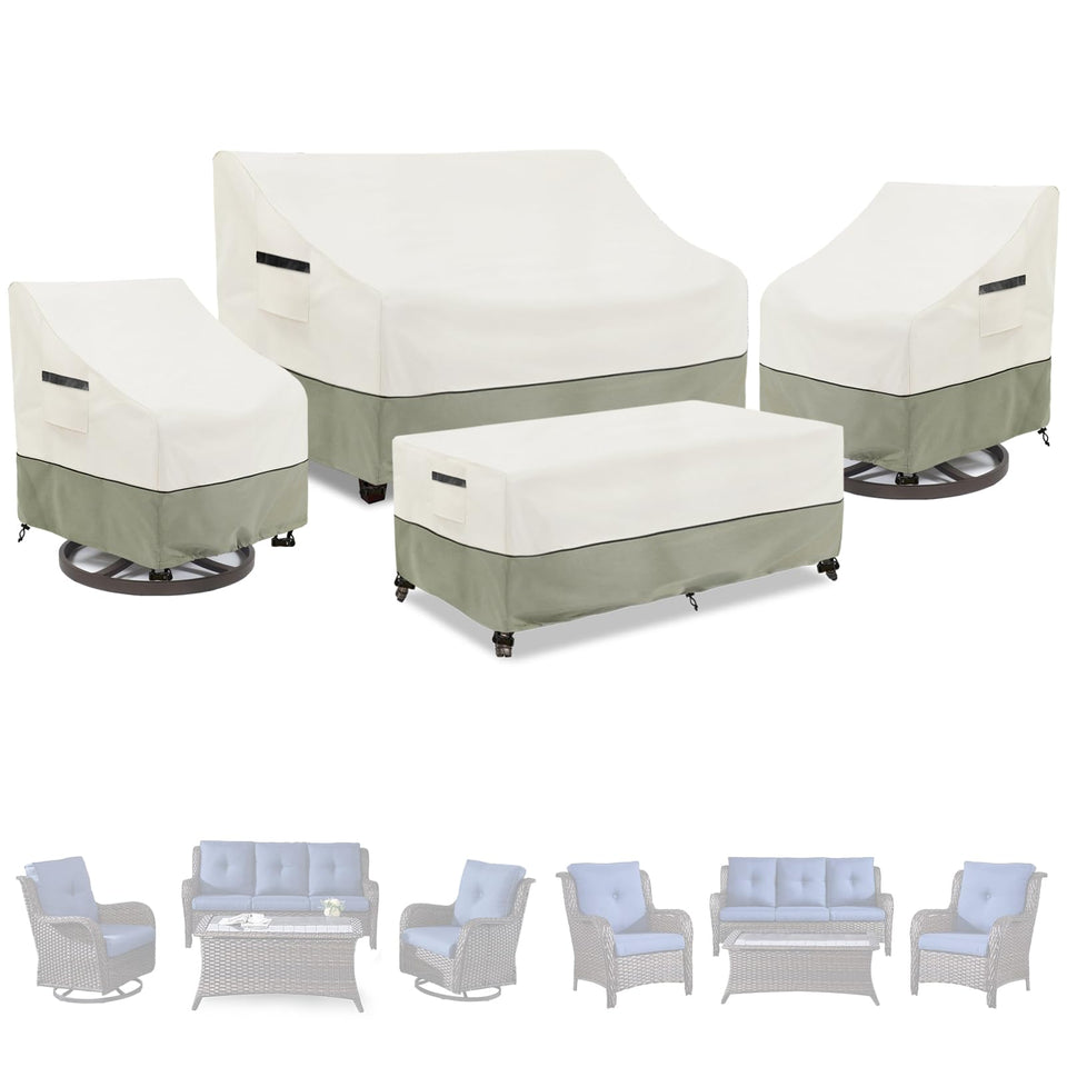 LSongSKY swivel chair cover protects outdoor seating from rain and debris.