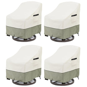 LSongSKY patio swivel chair cover 4-pack fits standard chairs for outdoor protection.