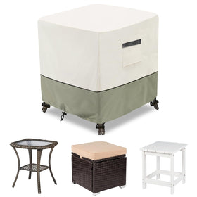 LSongSKY wicker table cover close-up showing durable fabric protecting furniture from sun