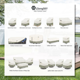 LSongSKY waterproof oxford fabric shields chairs from rain and snow.