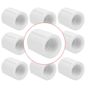 LSWTEIZ 10 pack double female threaded PVC coupling for quick irrigation connections