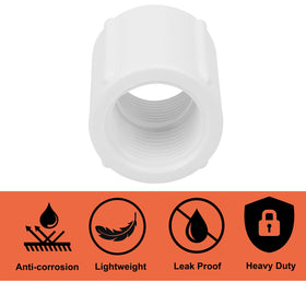 LSWTEIZ 3/4 inch PVC coupling ideal for sprinkler and pool piping
