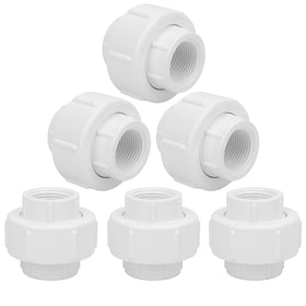 Lswteiz 6pcs PVC FNPT female union couplings ready for fast irrigation connections