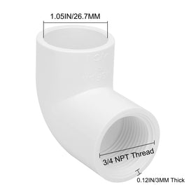 Lswteiz PVC elbow 3/4-inch slip to female thread for flexible connections