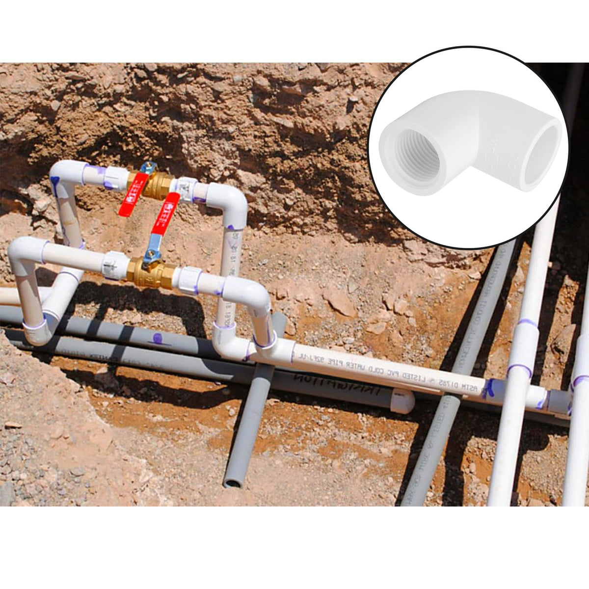 LSWTEIZ corrosion-resistant PVC elbow supports long-lasting outdoor piping projects.