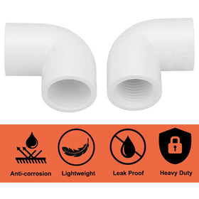 LSWTEIZ PVC elbow highlights easy installation with standard PVC cement and primers.