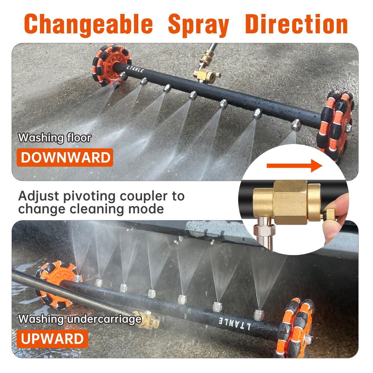 LTANLE dual-layer horizontal wheels enabling multi-direction cleaning