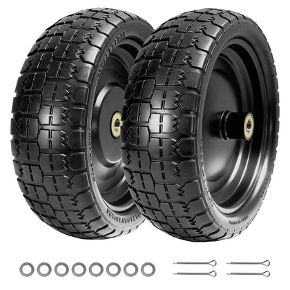 LTNICER 13-inch flat-free tire with solid core for puncture-resistant hauling