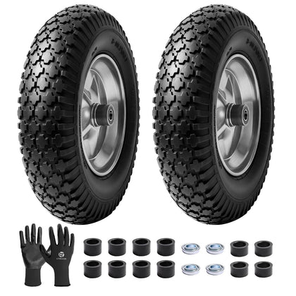 LTNICER flat-free 4.80/4.00-8 tire and wheel for wheelbarrow use