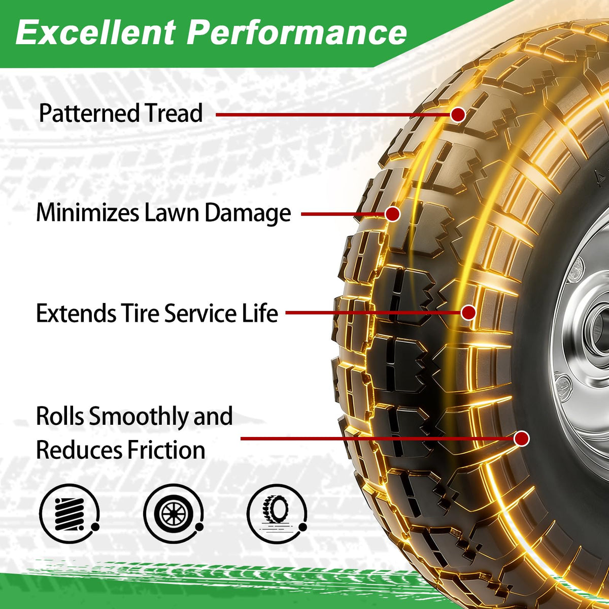 LTNICER 5-8 axle bore illustration for easy cart compatibility.