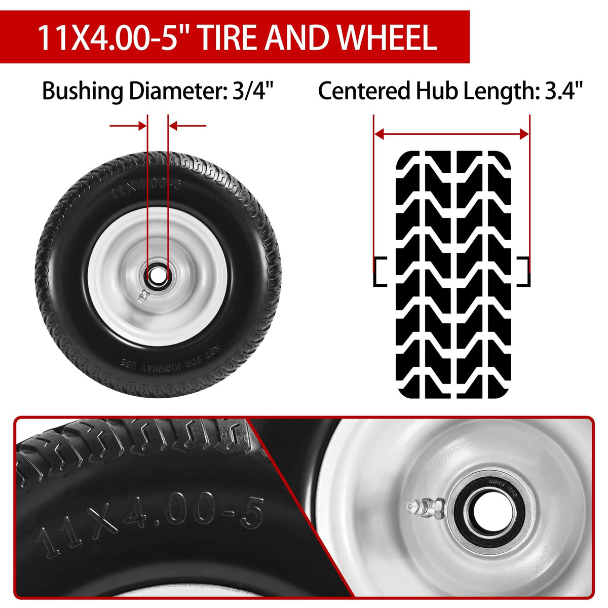LTNICER adapter kit with 5/8 and 1/2 inch bearings for compatibility