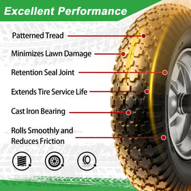 LTNICER puncture-resistant 16-inch tire with steel rim