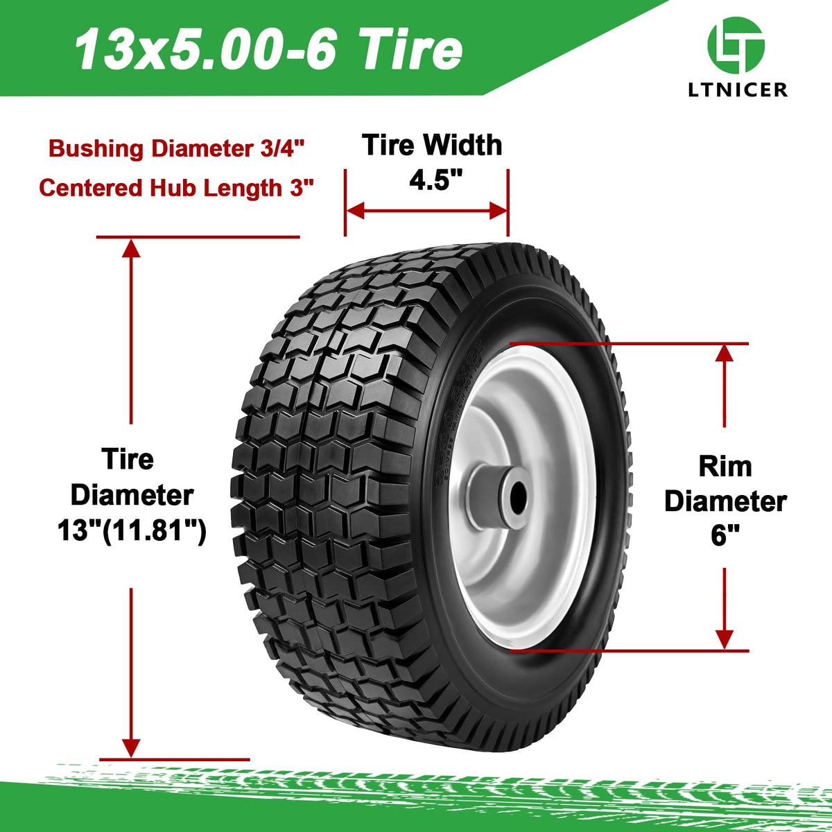 LTNICER flat-free tire with wheel demonstrates easy installation and reliable performance