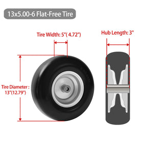 LTNICER front tire with seamless tread design suitable for lawns.