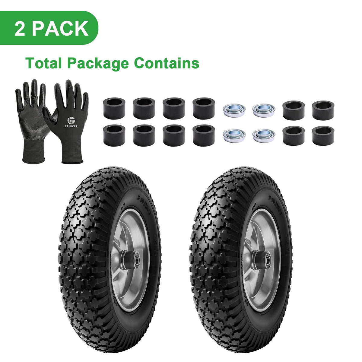 LTNICER rugged 16-inch tire designed for outdoor use