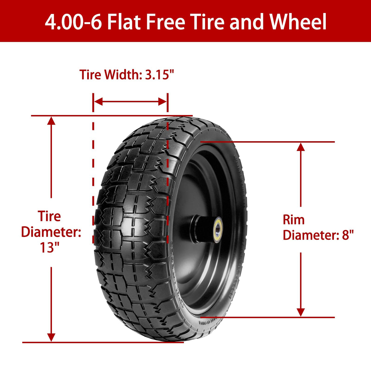 LTNICER Gorilla Cart replacement tire enhances safety during yard tasks