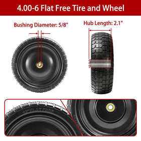 LTNICER solid tire with 2.1in offset hub for stable balance
