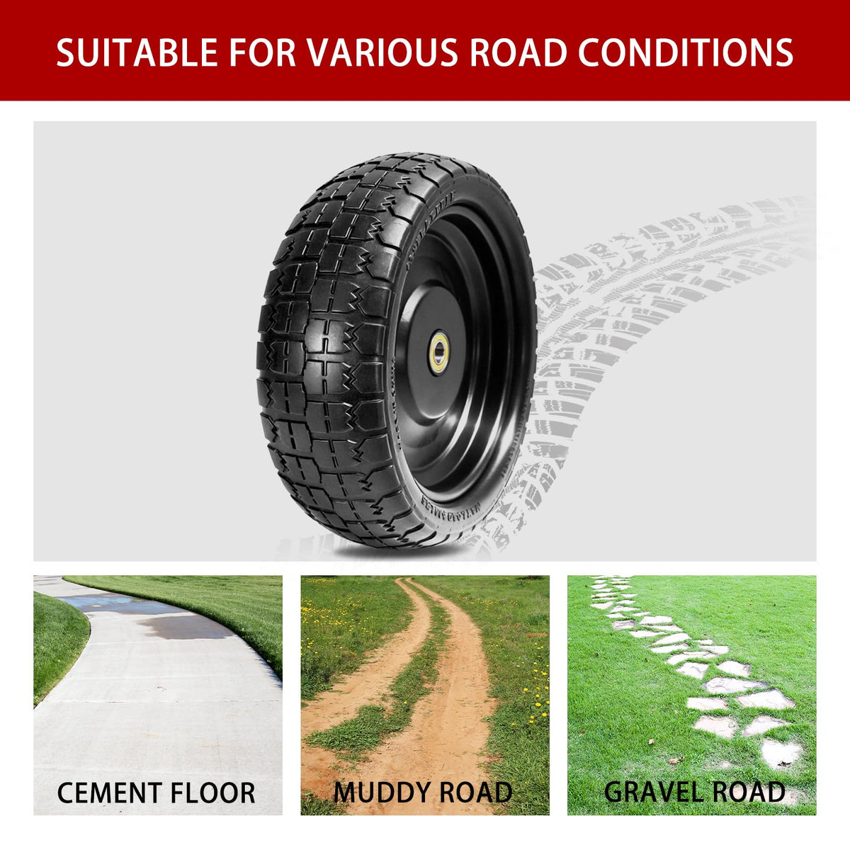 LTNICER reliable trailer tire for generators and outdoor equipment